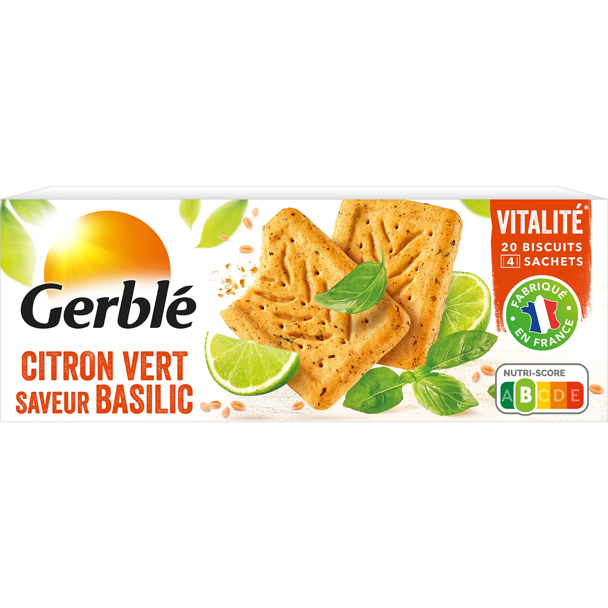 GERBLE Sablé citron vert saveur basilic sachets