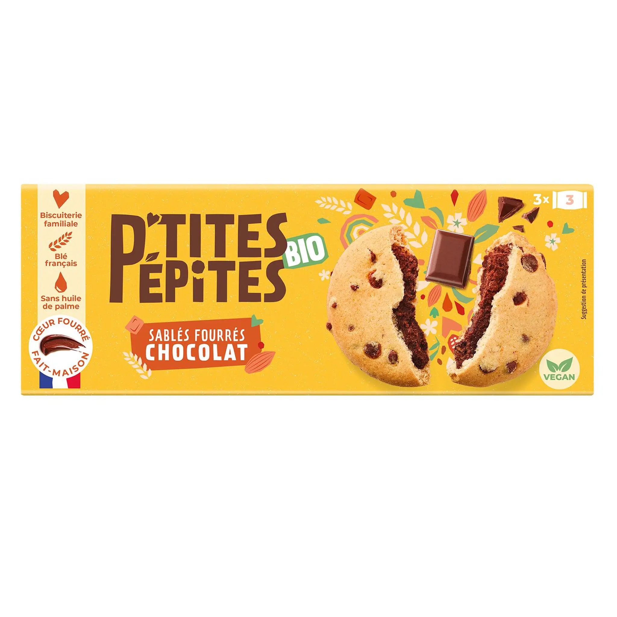 P'TITES PEPITES Sablés fourrés au chocolat noir bio
