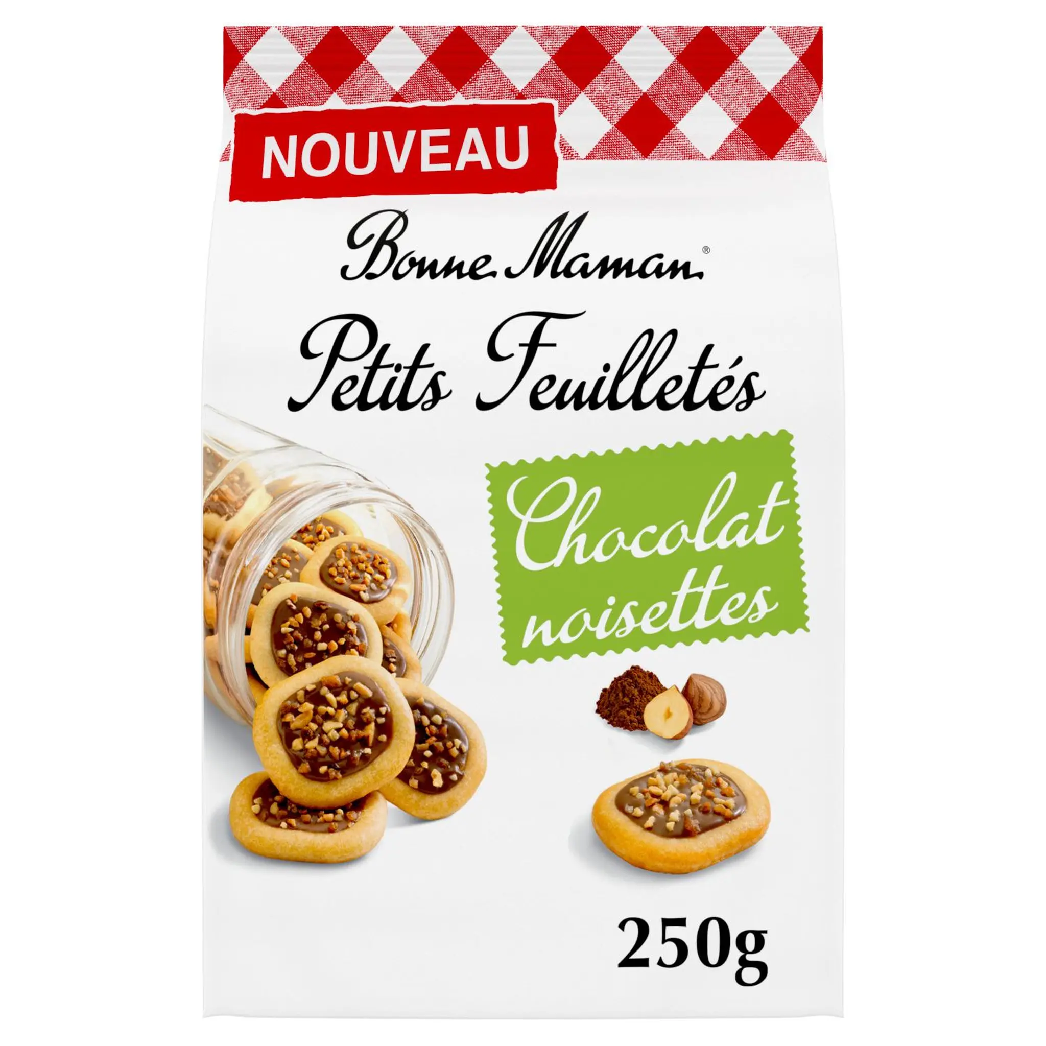 BONNE MAMAN Petits feuilletés chocolat noisettes