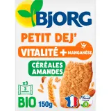 BJORG Biscuits bio petit-déjeuner aux céréales et amandes