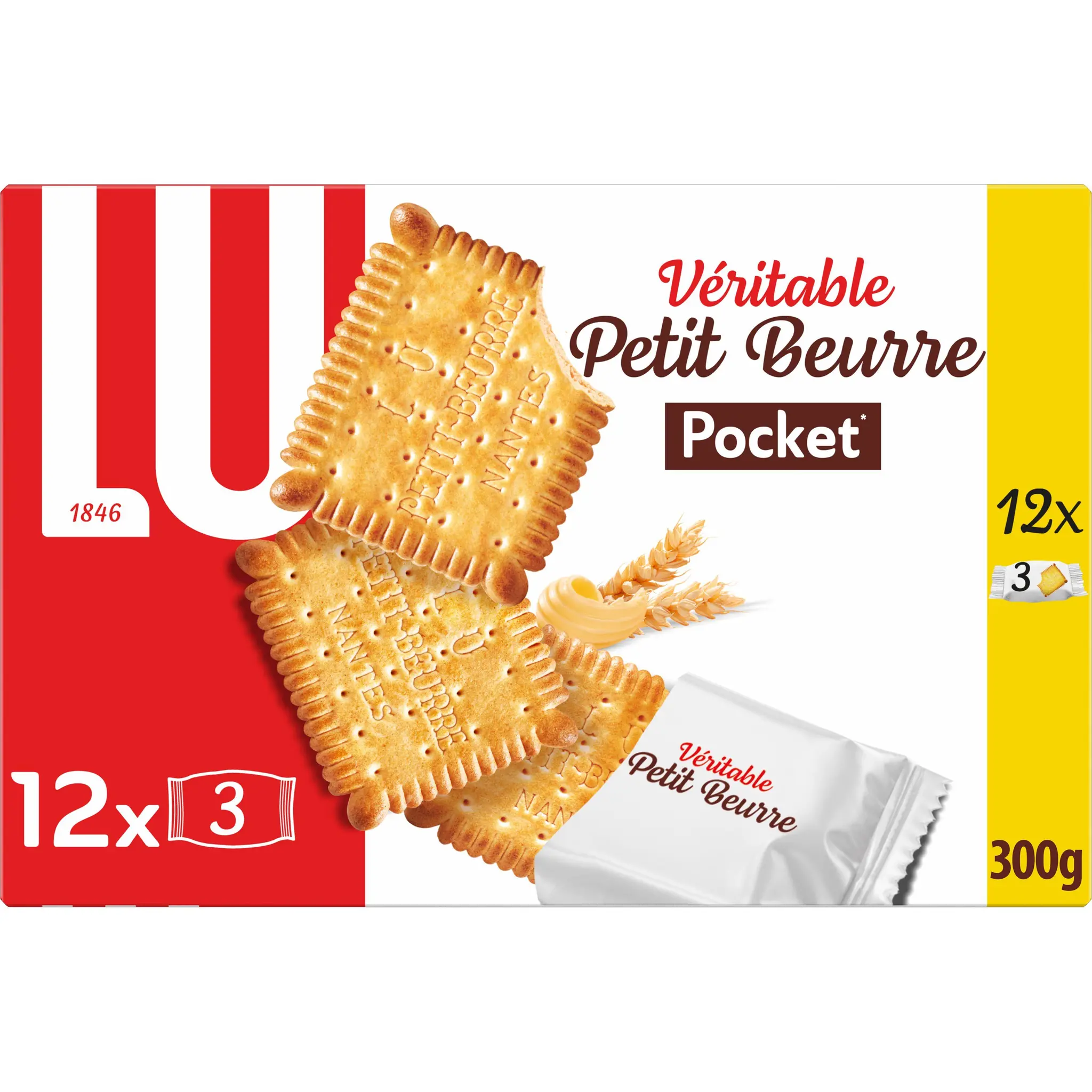 LU Biscuits véritable petit beurre pocket sachets fraîcheur