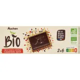 AUCHAN BIO CULTIVONS LE BON Biscuits petit beurre avec tablette de chocolat noir