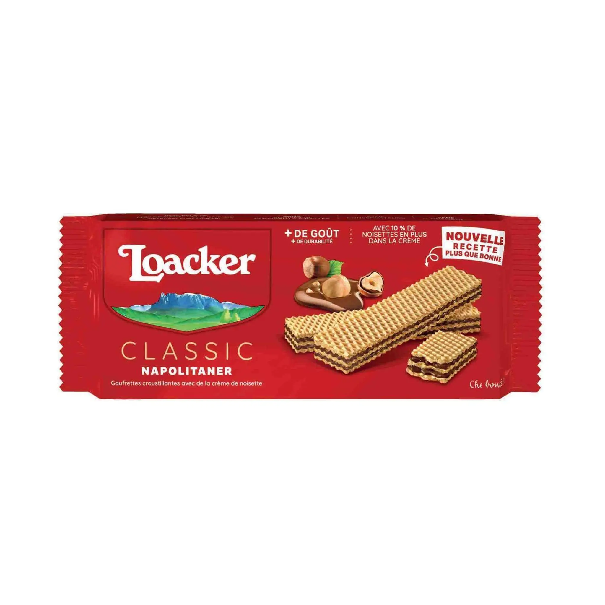 LOACKER Gaufrettes croustillantes fourrées à la crème de noisettes