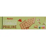 AUCHAN Gaufrettes fourrées praliné noisette
