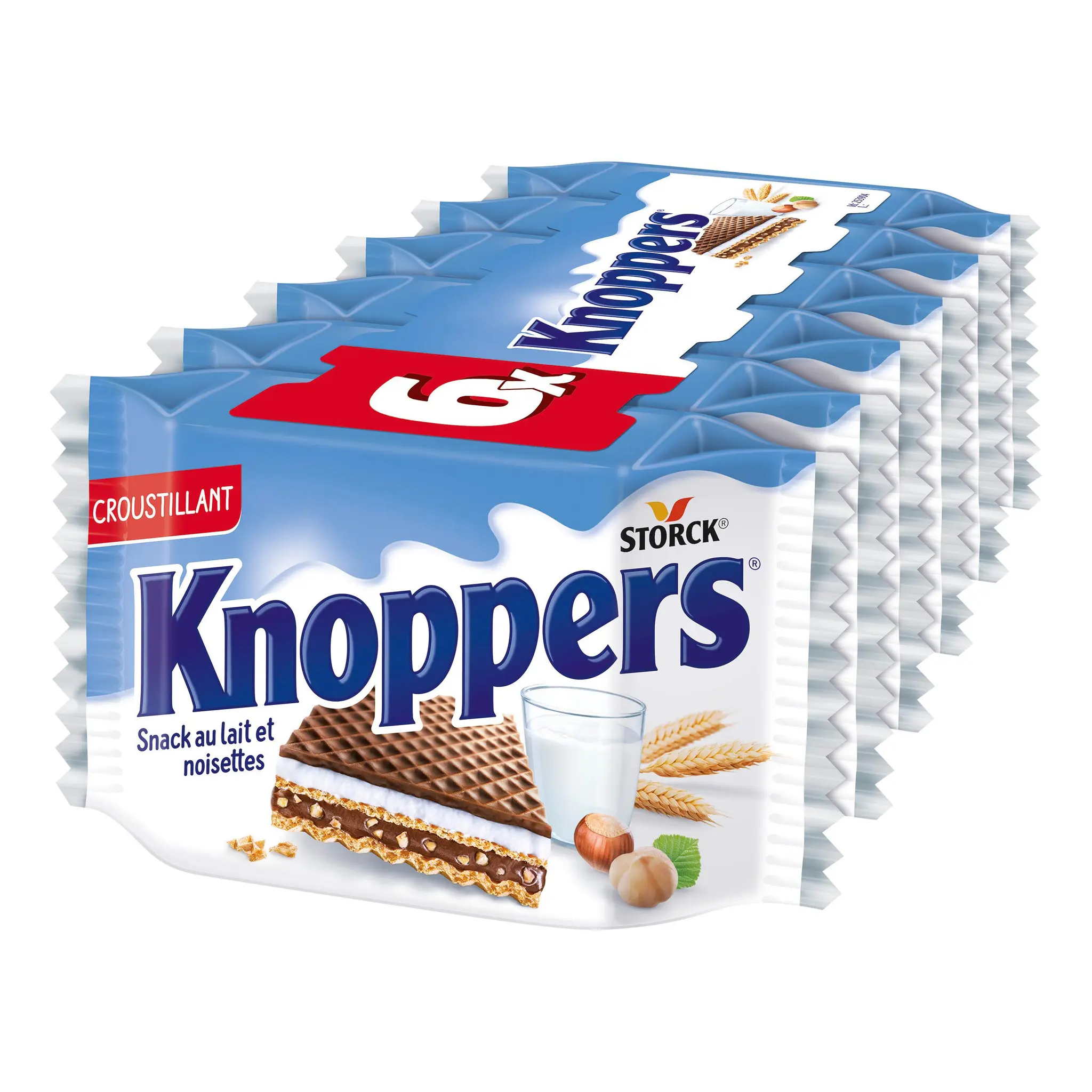 KNOPPERS Gaufrette fourrée au lait et noisettes
