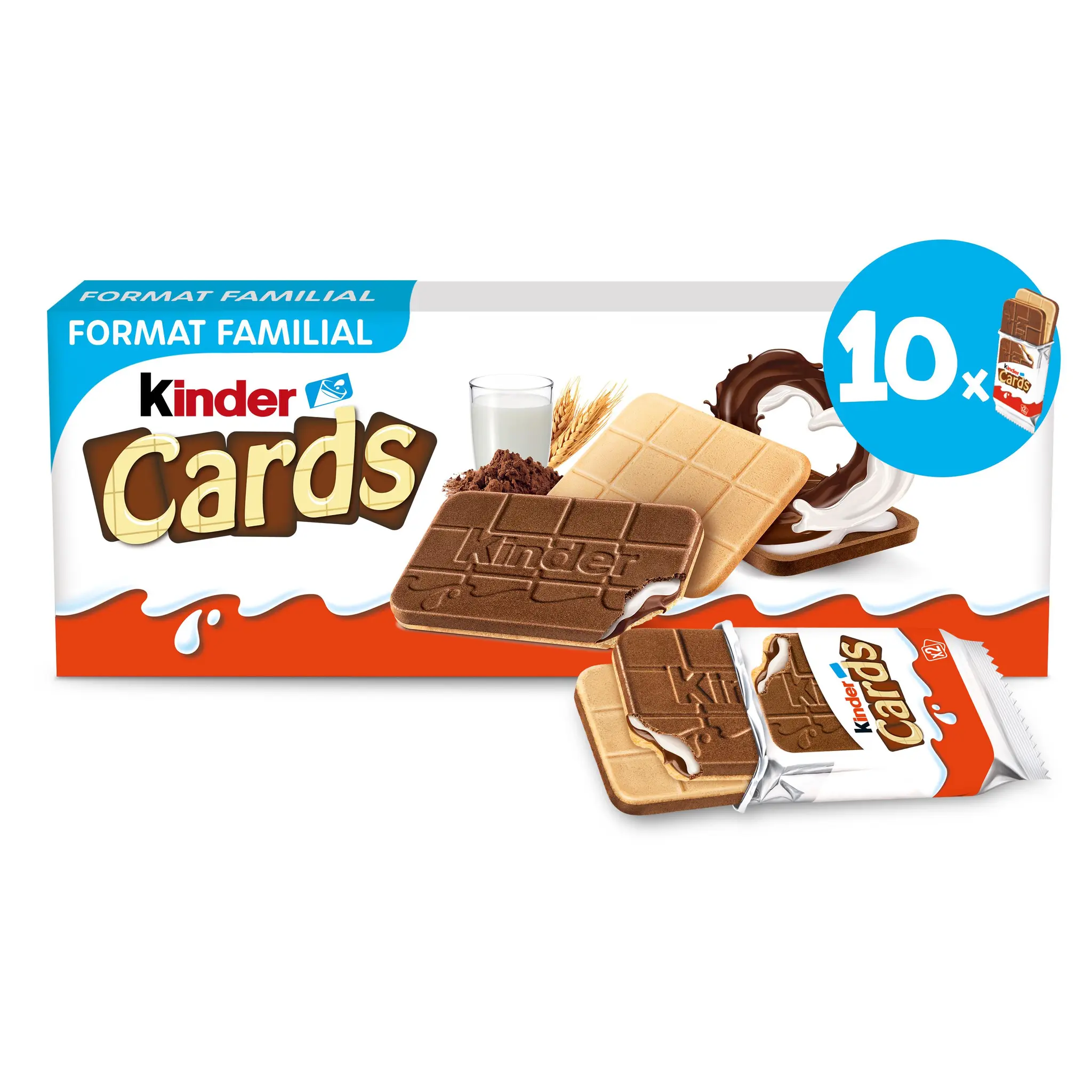 KINDER Cards gaufrettes fourrées au lait et au cacao