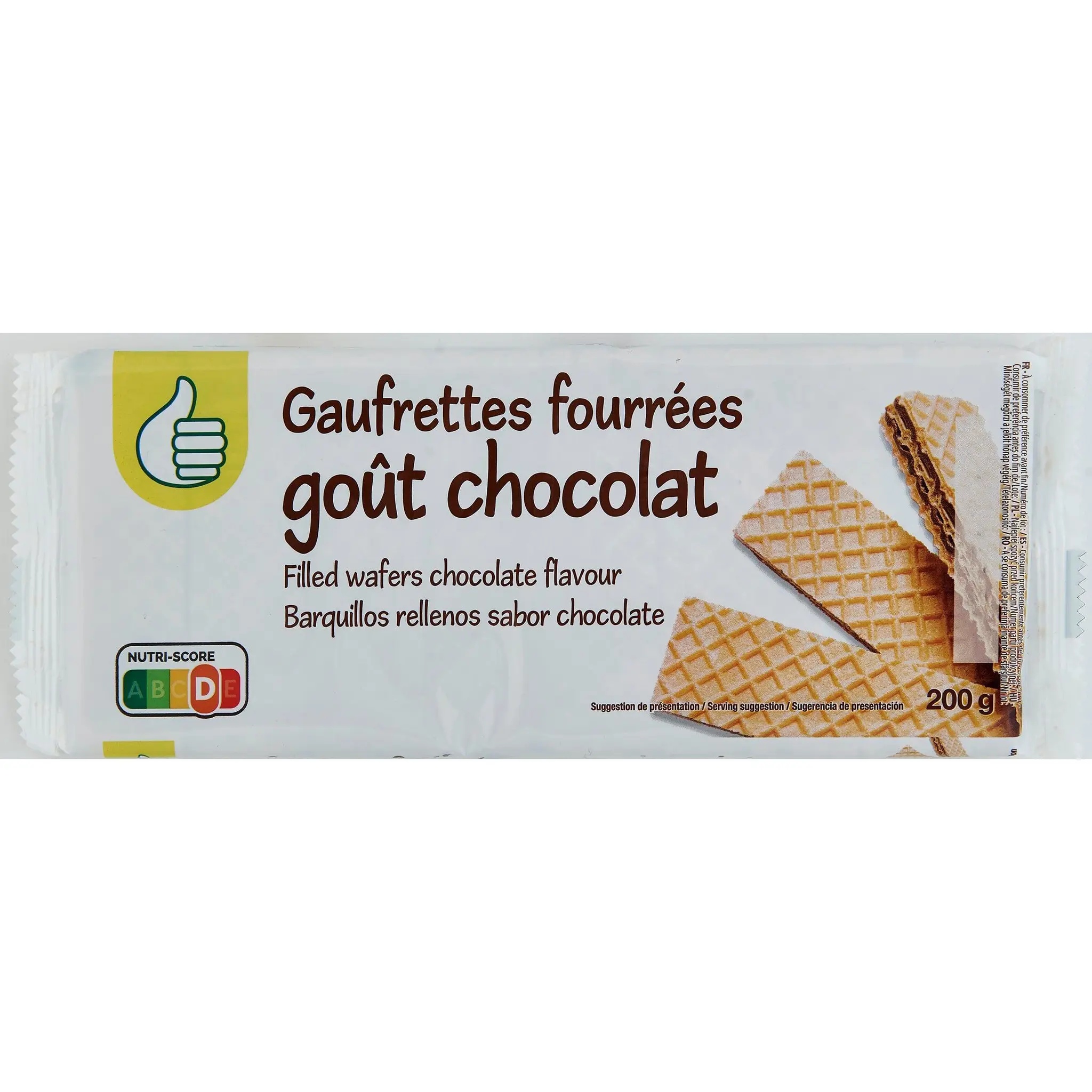 POUCE Gaufrettes fourrées goût chocolat