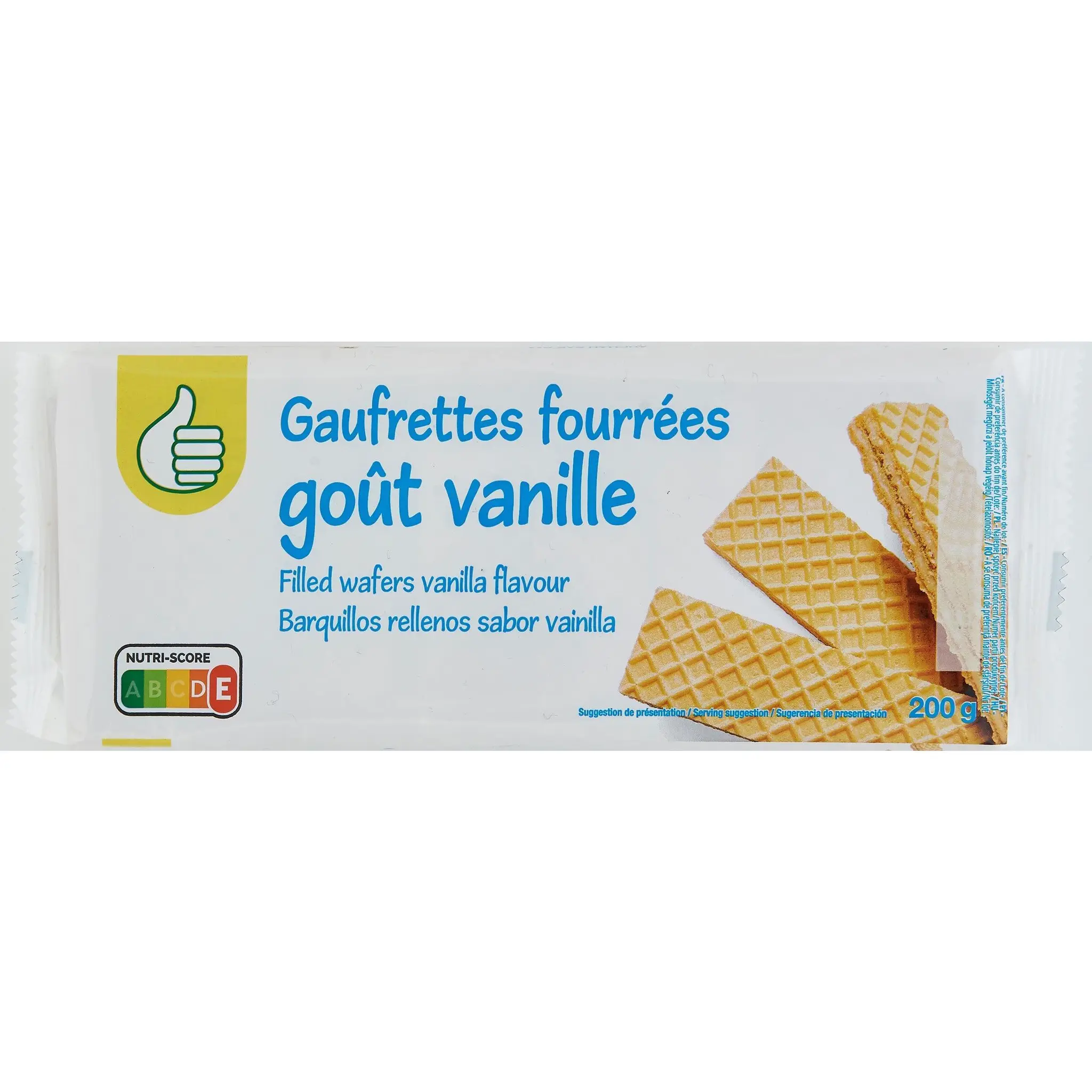 POUCE Gaufrettes fourrées goût vanille