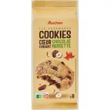 AUCHAN Cookies cœur fondant chocolat noisette