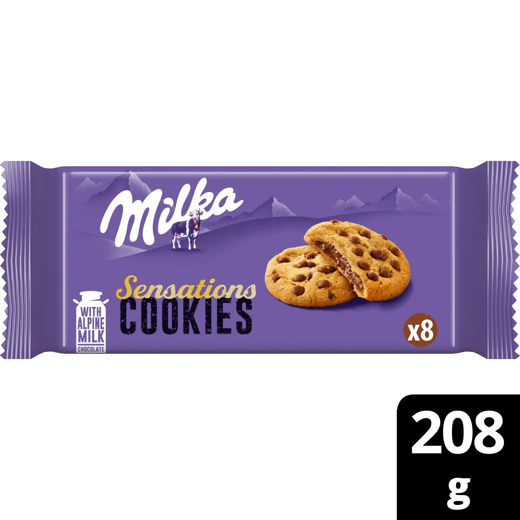 MILKA Choco Sensations cookies au chocolat fondant et aux pépites de chocolat