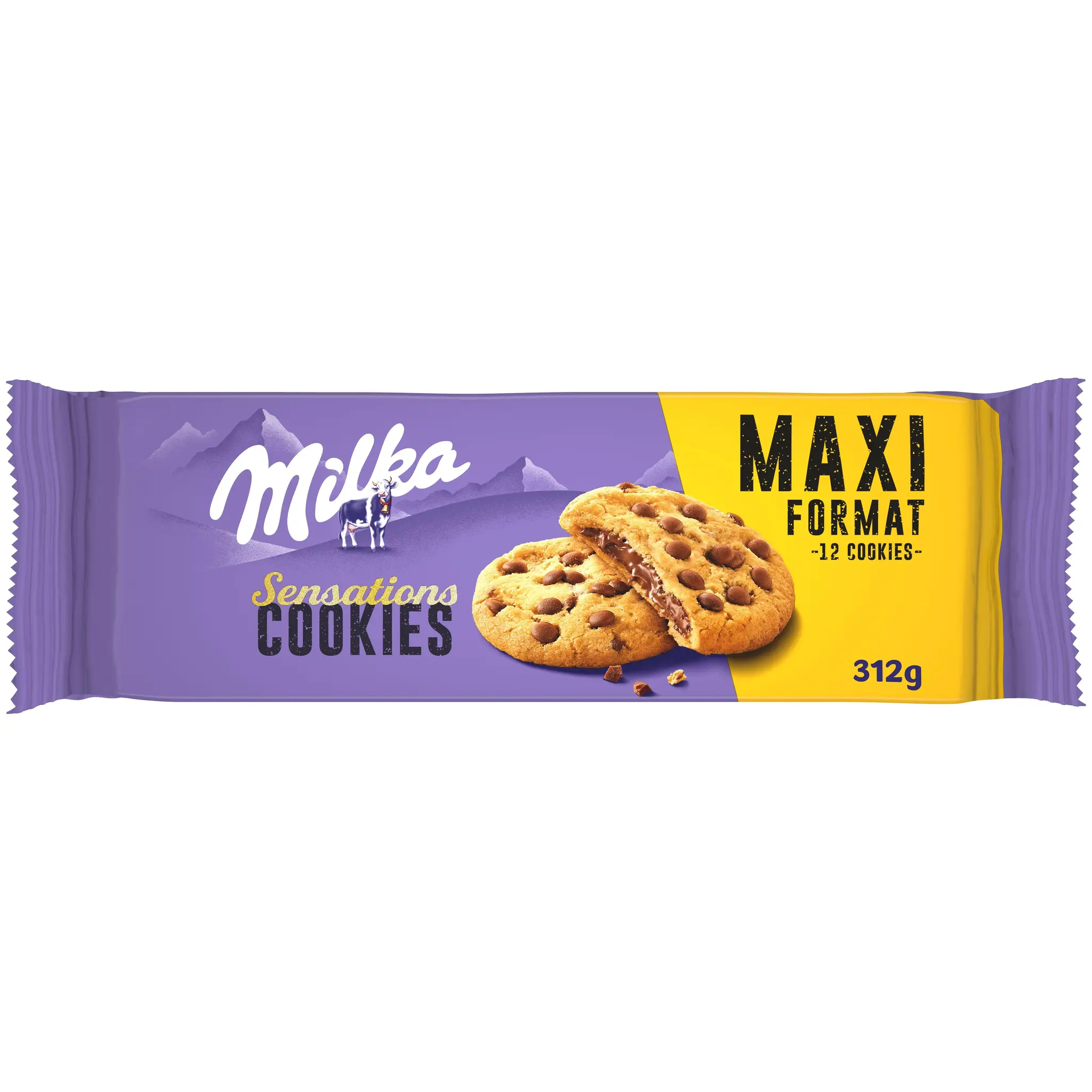 MILKA Choco Sensations cookies au chocolat fondant et aux pépites de chocolat