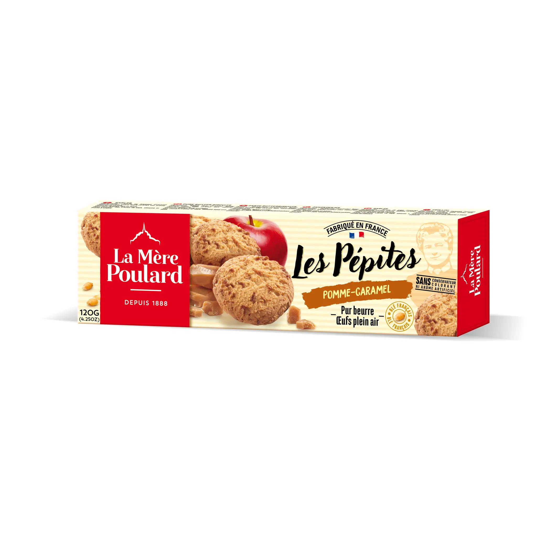 LA MERE POULARD Biscuits Les Pépites Pomme Caramel