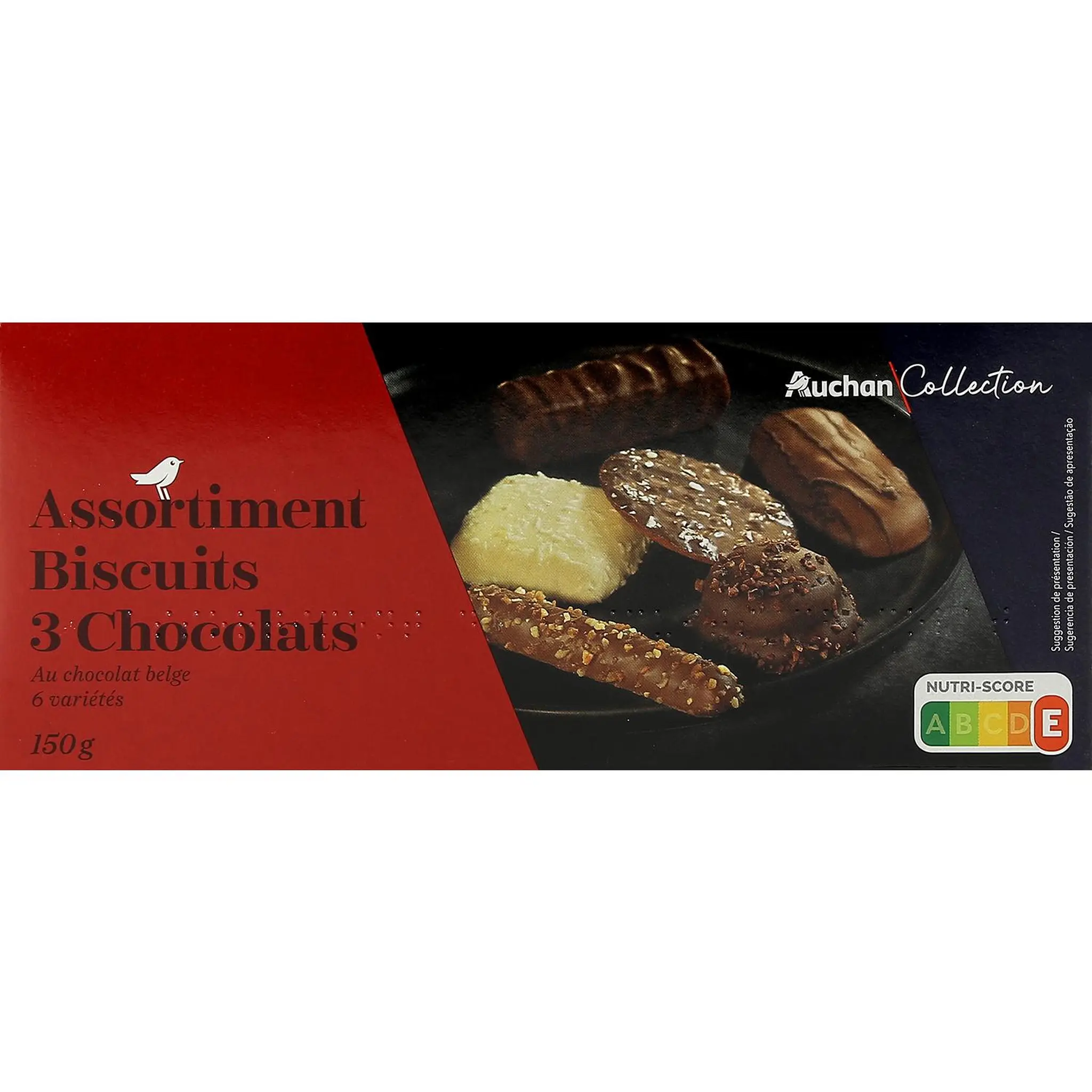 AUCHAN COLLECTION Assortiment de biscuits au chocolat