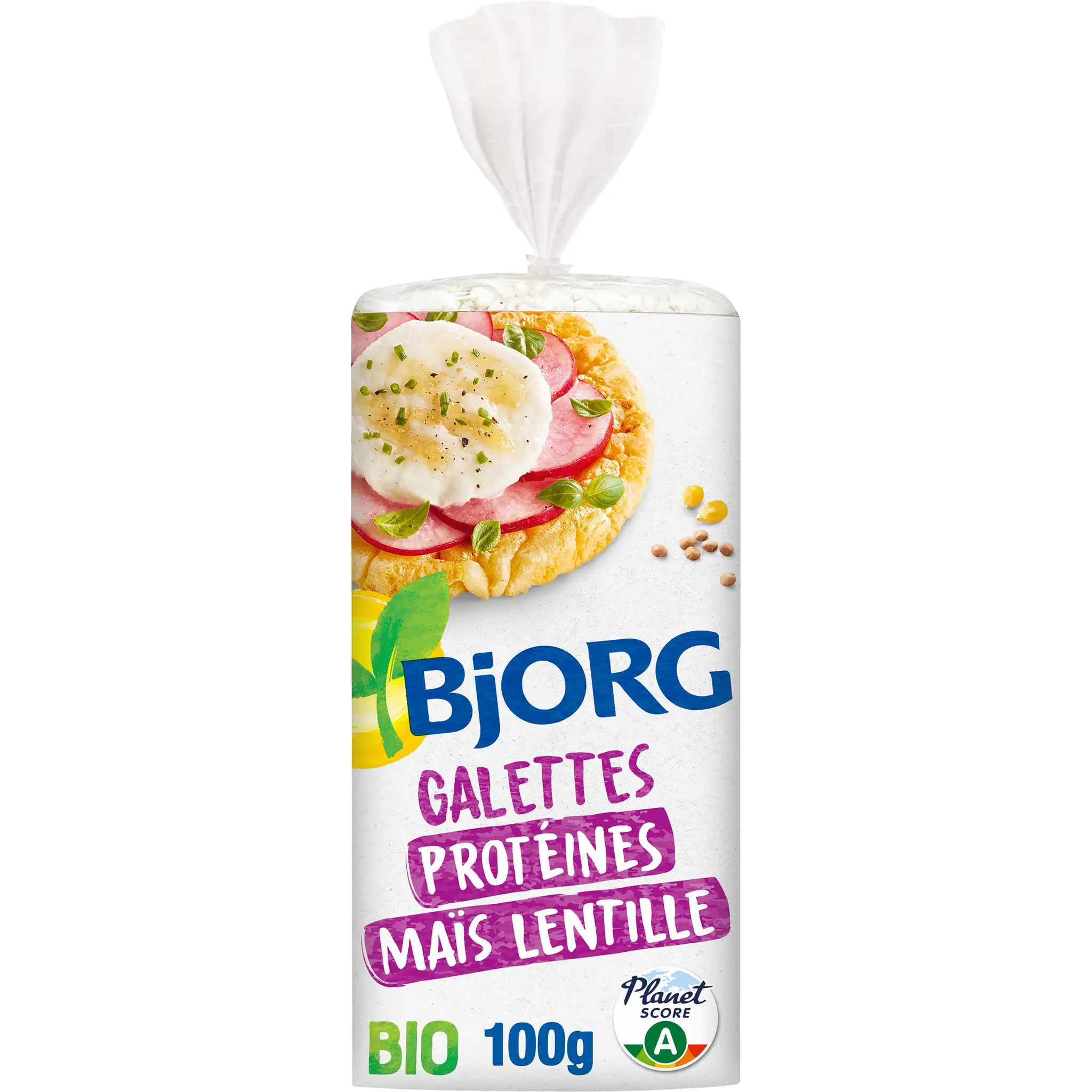 BJORG Galettes de maïs et lentille bio sans gluten