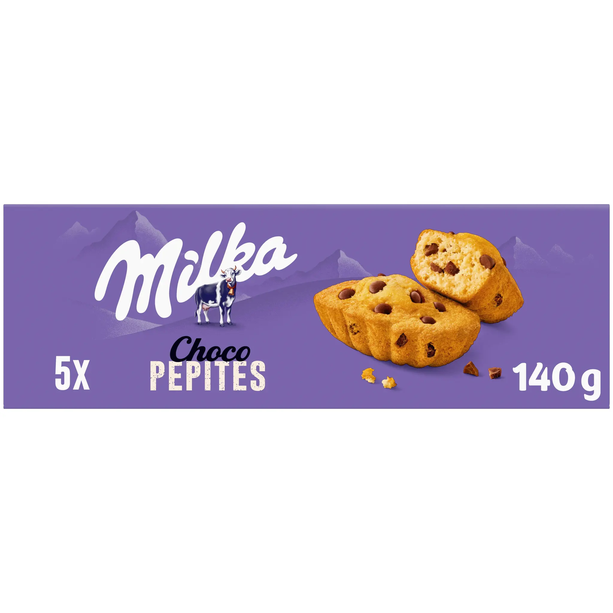 MILKA Choco pépites gâteaux moelleux aux pépites de chocolat sachets individuels