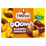 ST MICHEL Doonuts marbrés au chocolat sans huile de palme sachets individuels