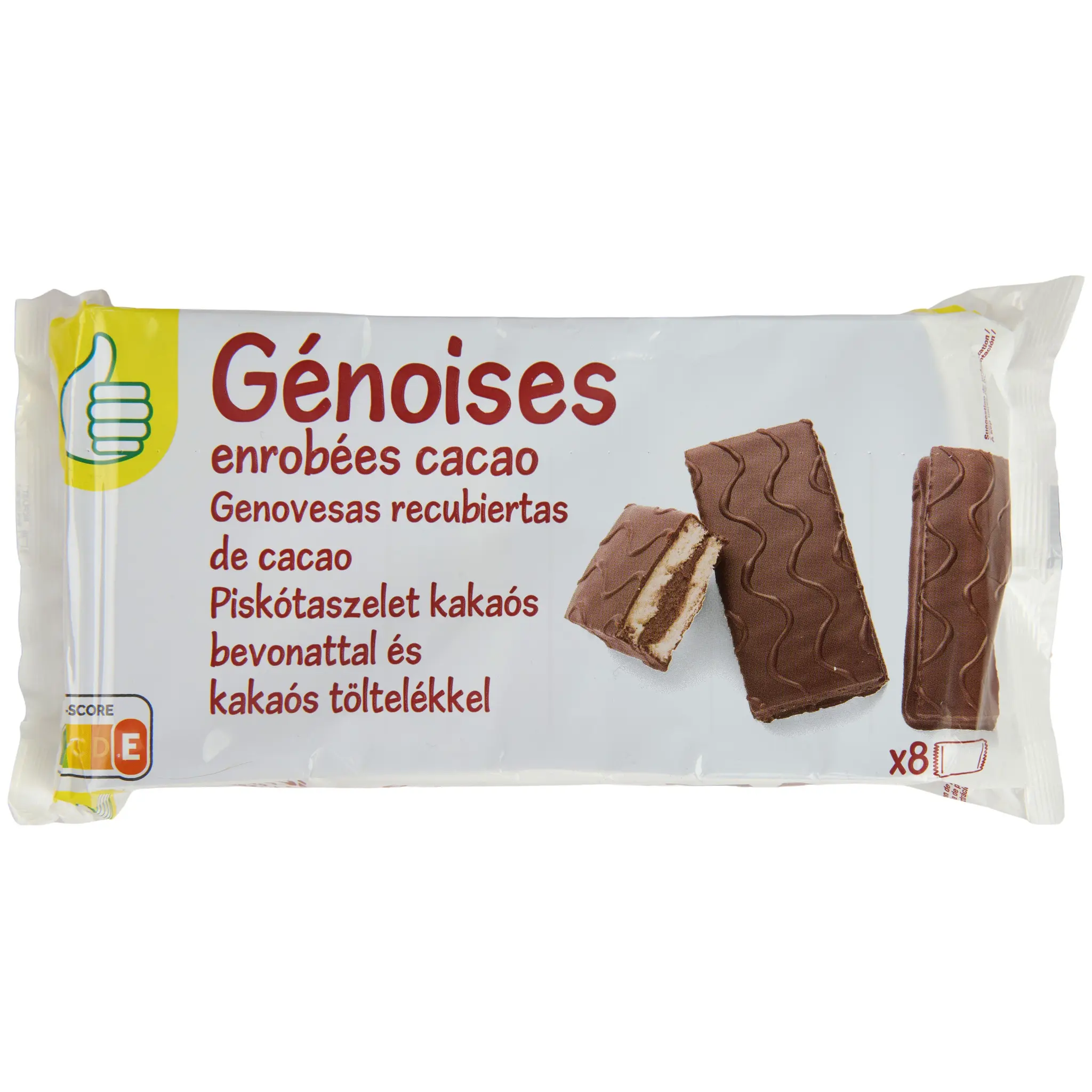 POUCE Génoises fourrées et enrobées au cacao