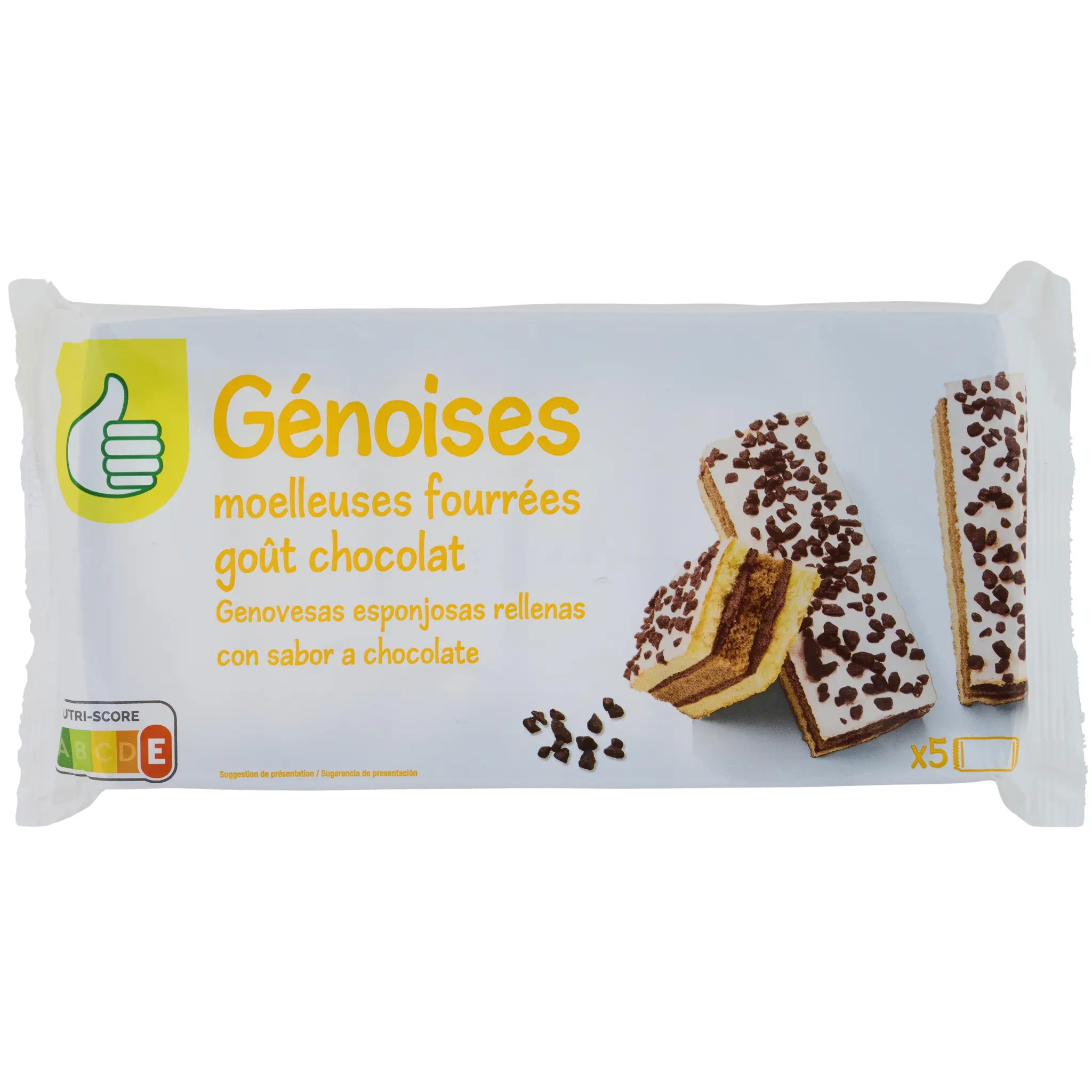POUCE Génoises moelleuses fourrées goût chocolat