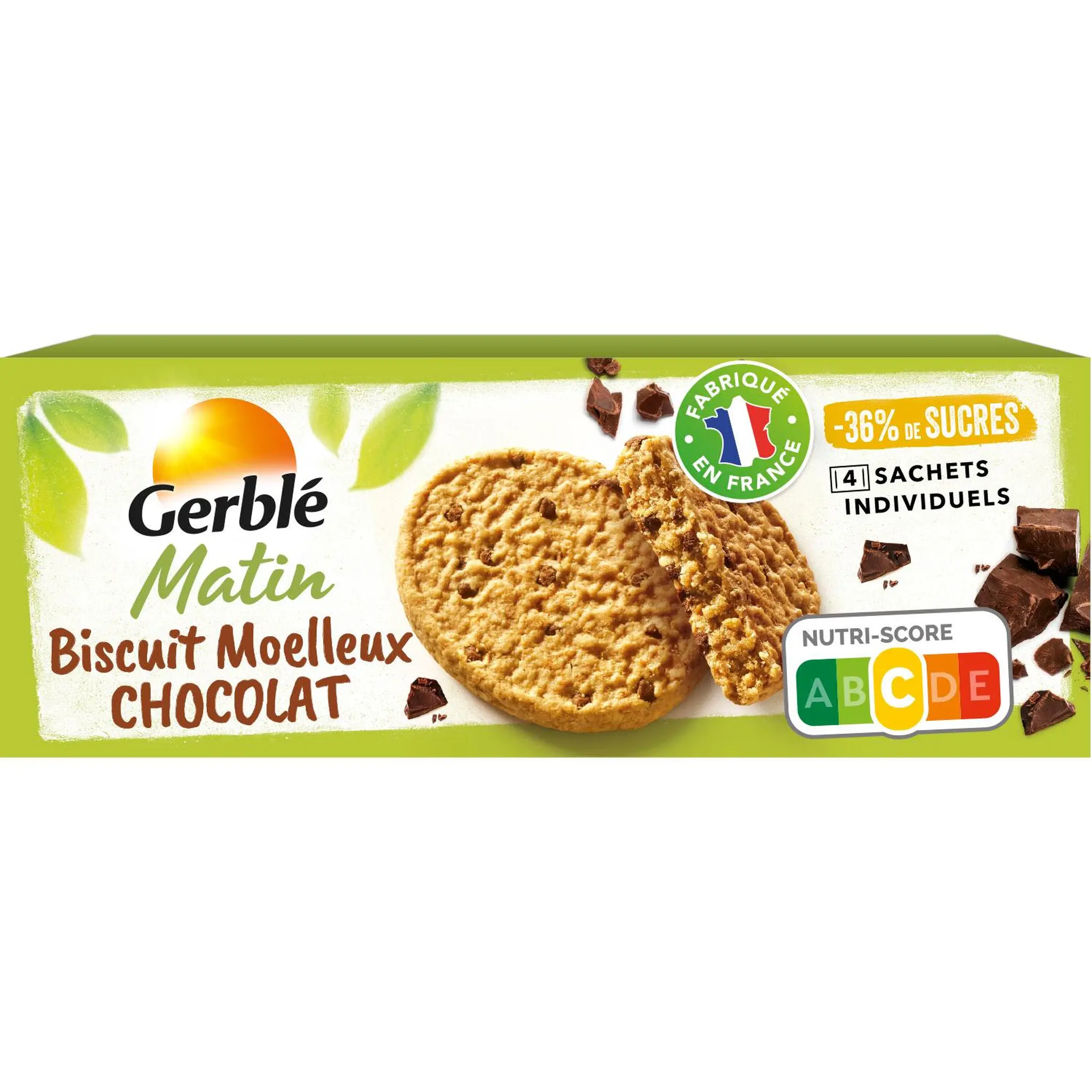 GERBLE Biscuits moelleux matin au chocolat
