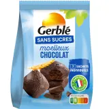 GERBLE Moelleux chocolat sans sucres sachets individuels