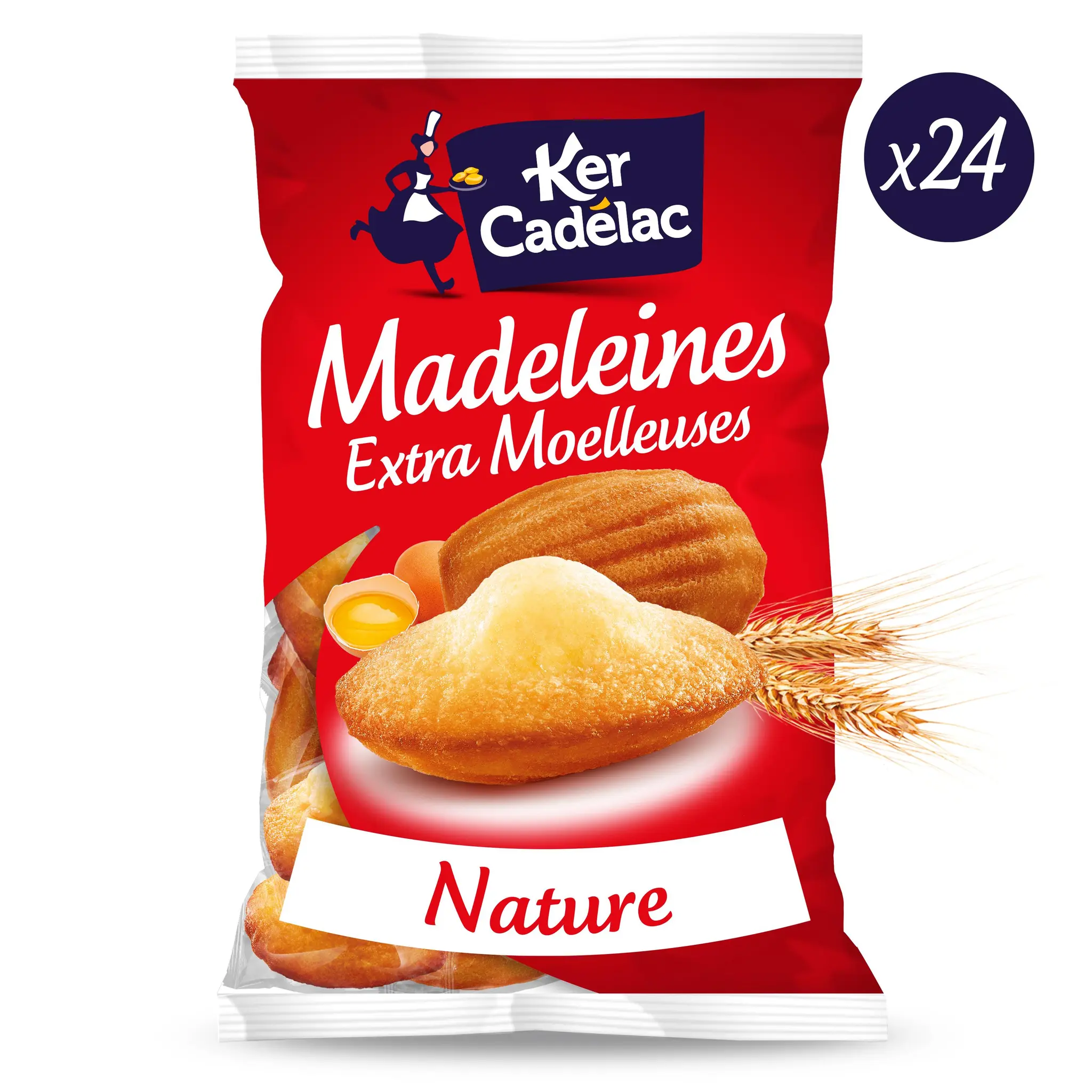 KER CADELAC Madeleines natures sachets individuels