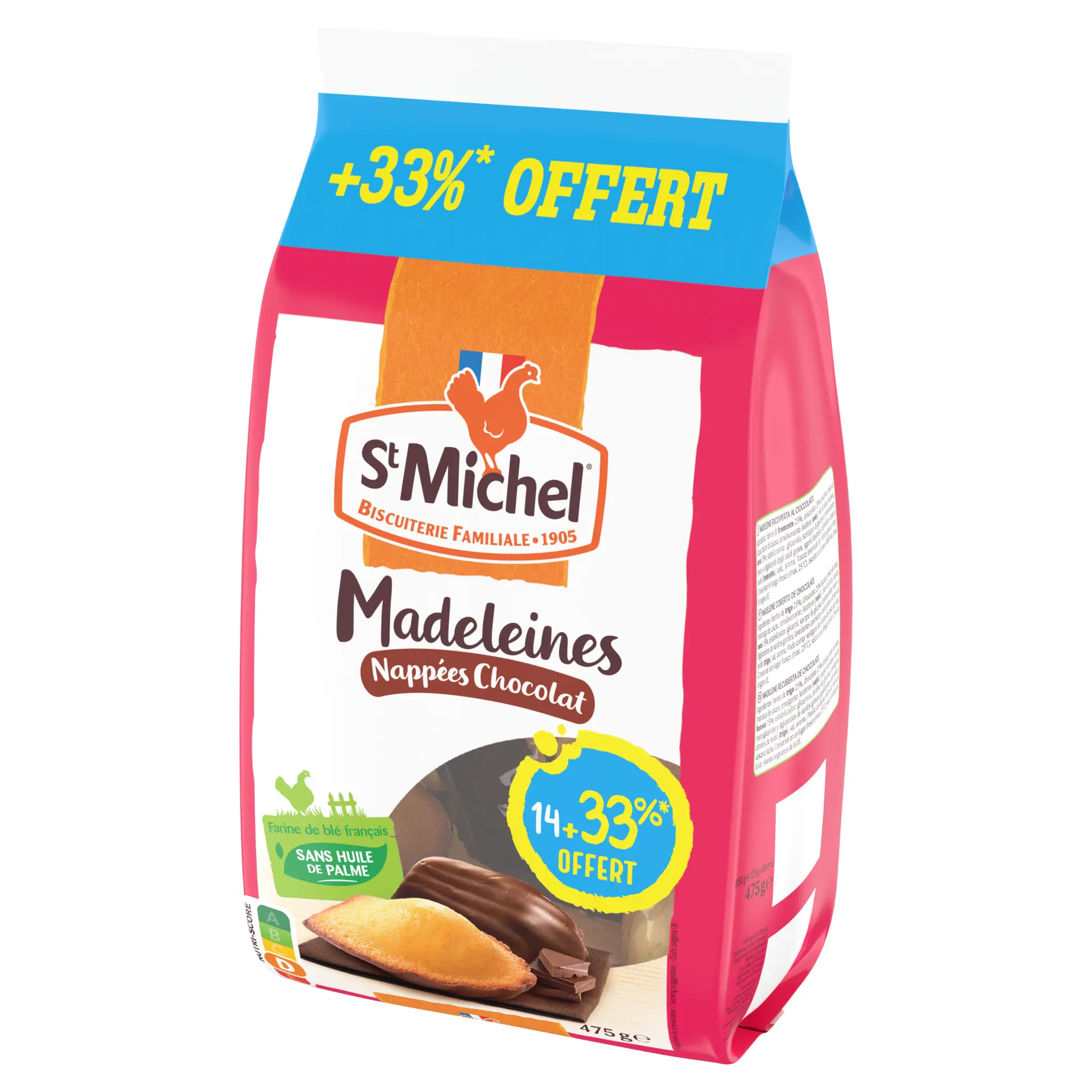 ST MICHEL Madeleines nappées chocolat