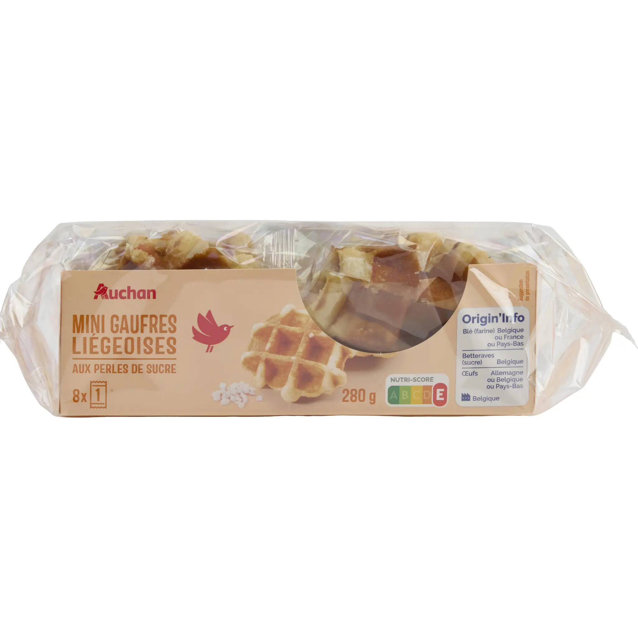 AUCHAN Mini gaufres liégeoises nature