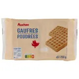 AUCHAN Gaufres poudrées au sucre glace