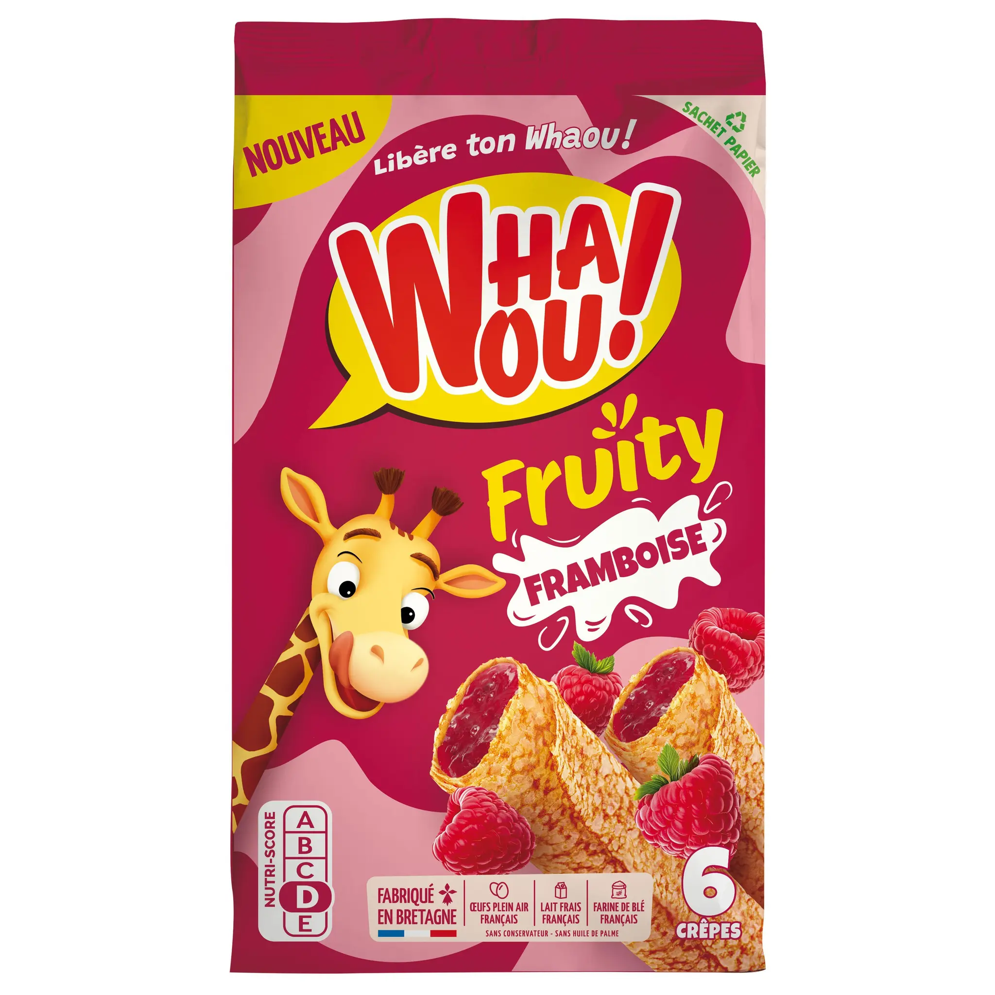 WHAOU Crêpes avec un fourrage Framboise