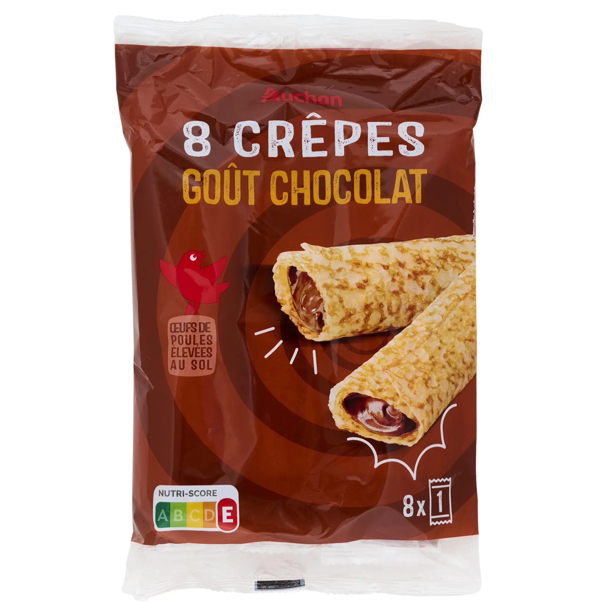 AUCHAN Crêpes fourrées au chocolat