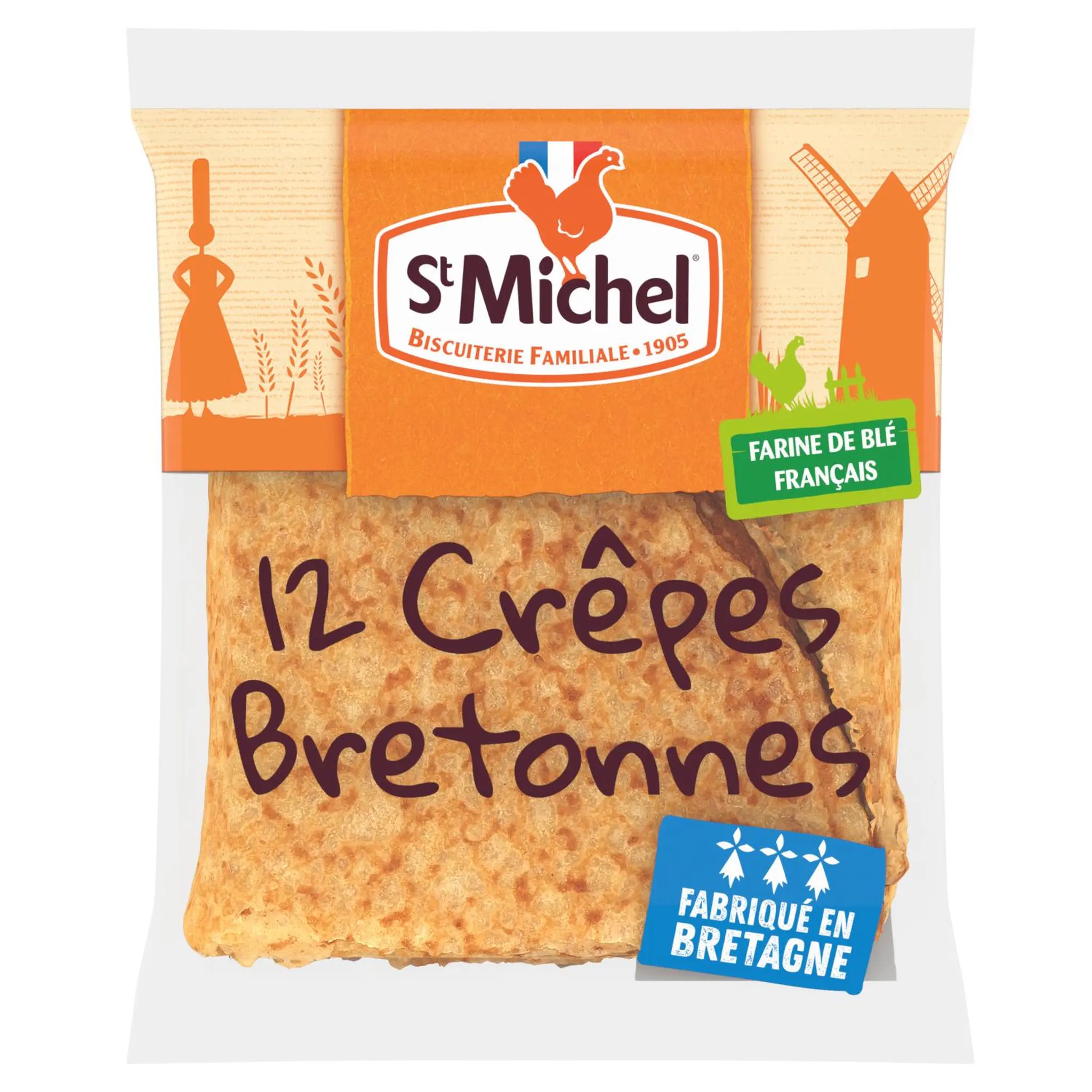 ST MICHEL Crêpes bretonnes nature fabriquées en Bretagne