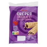 AUCHAN Crêpes fourrées chocolat et billes de céréales sachets individuels