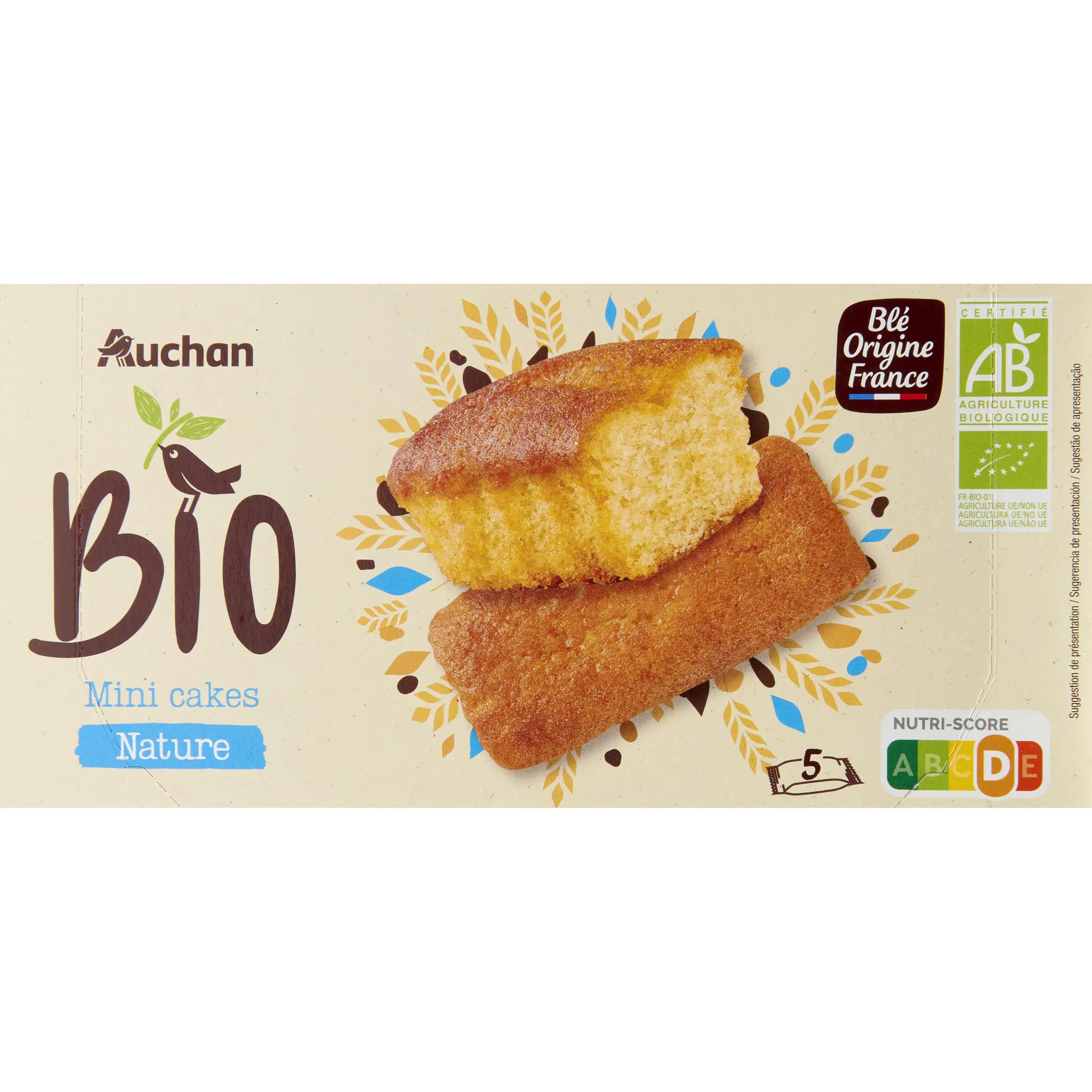 AUCHAN BIO Mini cakes nature