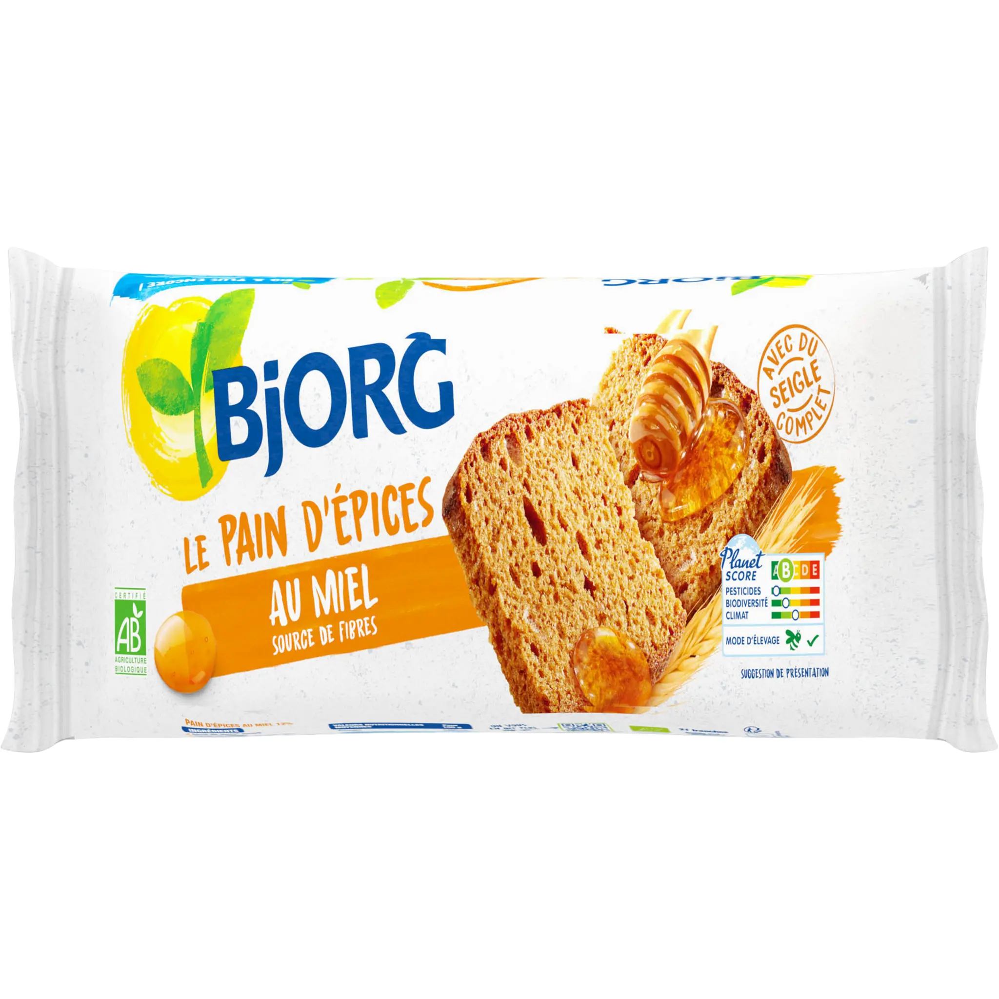 BJORG Pain d'épices bio au miel