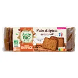 JARDIN BIO ETIC Pain d'épices français sans huile de palme pré-tranchés