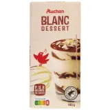AUCHAN Tablette de chocolat dessert blanc