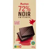 AUCHAN CULTIVONS LE BON Tablette de chocolat noir 72%