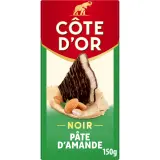 COTE D'OR Tablette de chocolat noir fourré à la pâte d'amande
