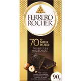 FERRERO ROCHER Tablette de chocolat noir 55% cacao fourrée aux noisettes