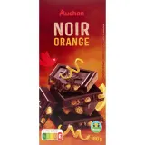 AUCHAN CULTIVONS LE BON Tablette de chocolat noir et écorce d'orange confite