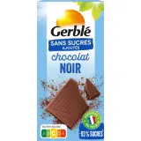 GERBLE Tablette de chocolat noir sans sucres ajoutés