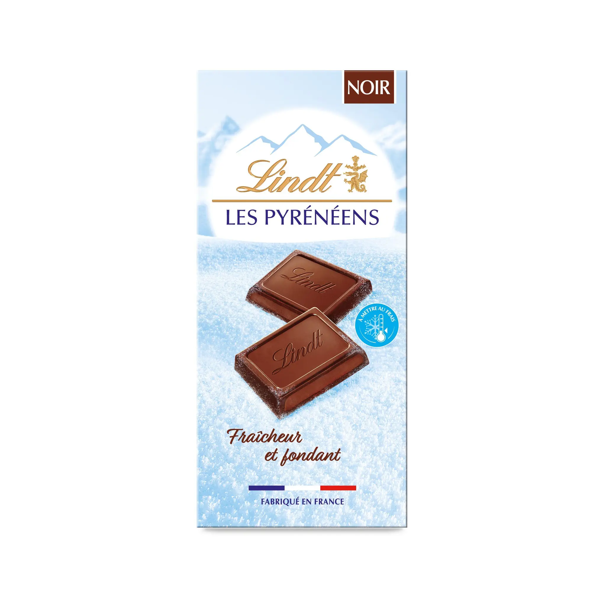 LINDT Les Pyrénéens Tablette de chocolat noir