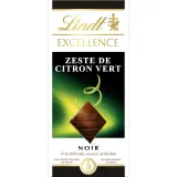 LINDT Excellence Tablette de chocolat noir dégustation zeste de citron vert