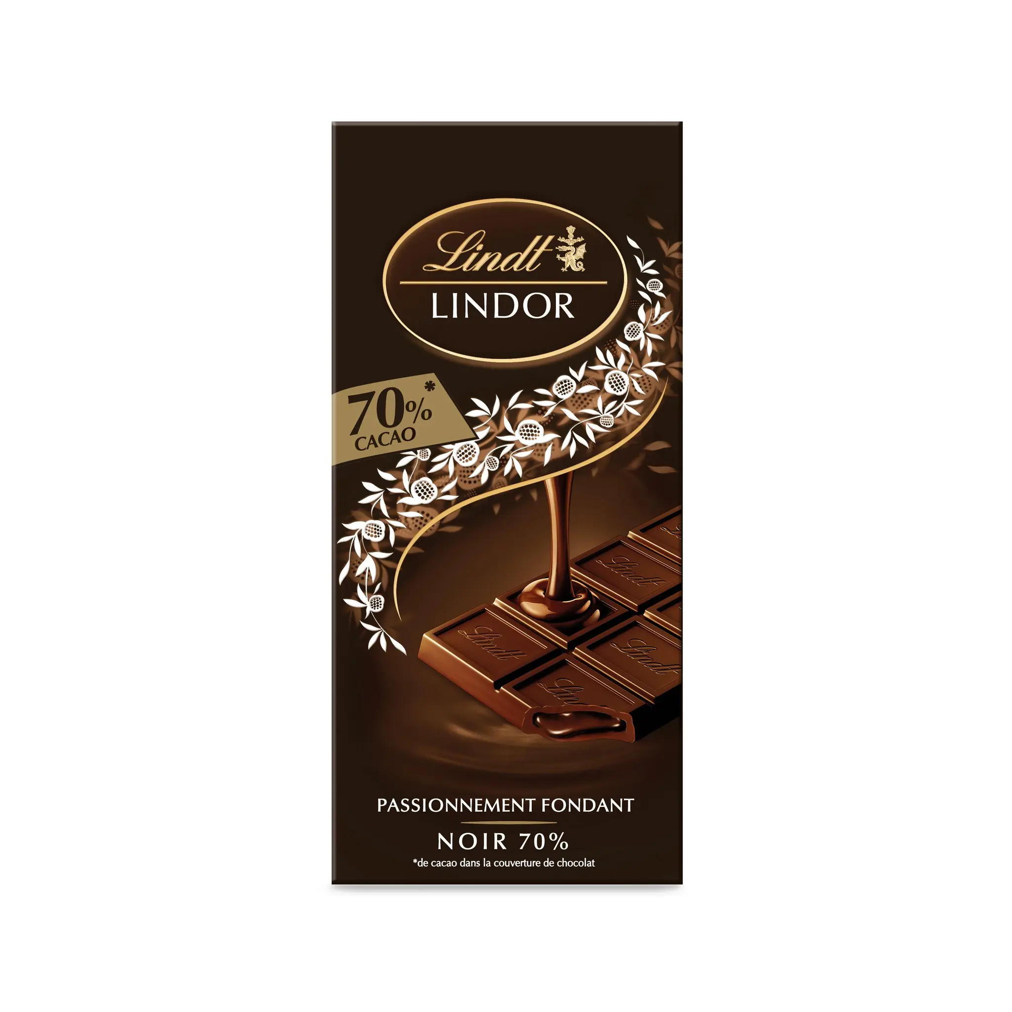 LINDT Lindor Tablette de chocolat noir 70% cacao