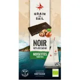 GRAIN DE SAIL Tablette de chocolat noir aux noisettes torréfiées bio 62% cacao