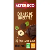 ALTER ECO Tablette de chocolat noir éclats noisettes bio