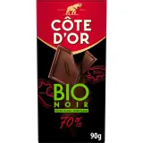 COTE D'OR Tablette de chocolat noir bio 70% cacao fèves rares trinitario