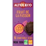 ALTER ECO Tablette de chocolat noir et fruits de la passion bio et équitable Equateur