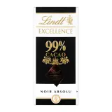 LINDT Excellence Tablette de chocolat noir dégustation absolu 99% cacao