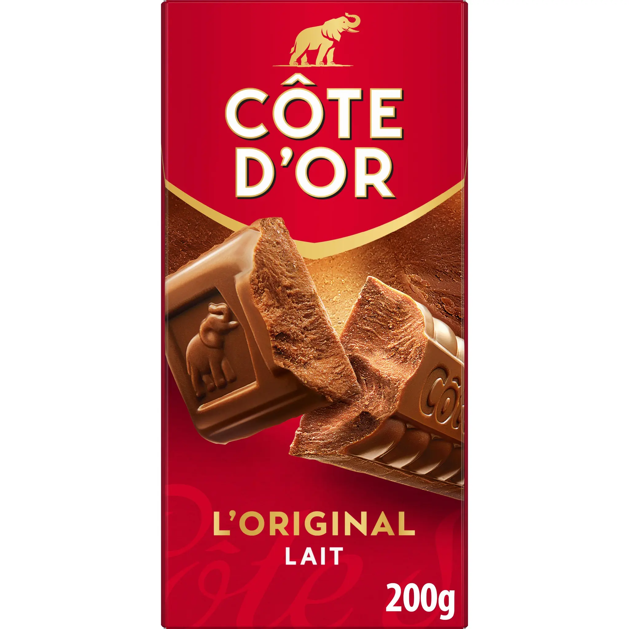 COTE D'OR L'Original tablette de chocolat au lait en barres